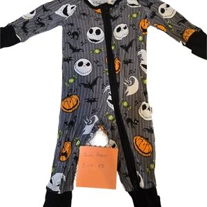 Little Sleepies Halloween Gray and Black Onesie